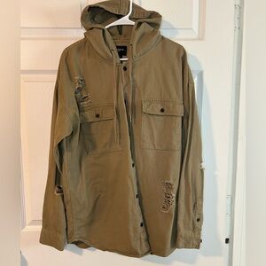 Forever 21 Denim Hoodie Mens